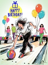 A5 Tenpin Bowling Greeting
