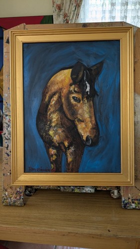 Abstract horse oil painting - horse,