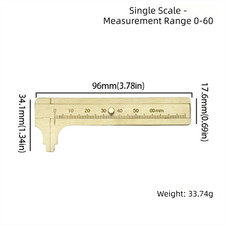 Brass Sliding Gauge Vernier
