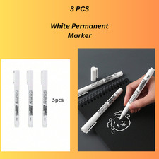 3pcs white permanent marker - permanent,