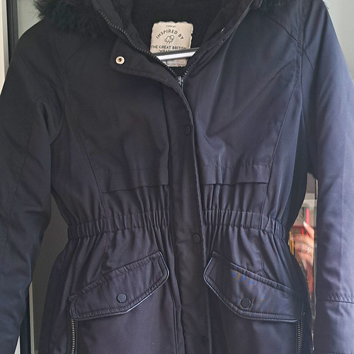 George girls navy parka - parka, coat