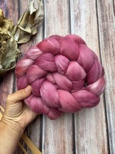 100g Hand Dyed Merino Silk 70/30 Wool Roving Spinning Felt  Weaving Fibres #23