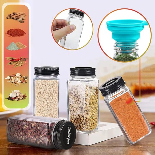 120ml square glass spice - 120ml, jars