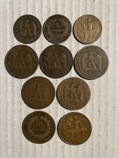 France 10 Coins 1854–1907 | 10 Centimes | Napoleon III & Marianne Lot