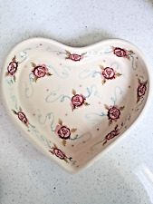 Emma Bridgewater Rose & Bee Heart shaped baker - 1st quality RARE