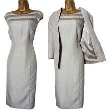 Jacques Vert Mother of the Bride outfit size 18 grey Wedding dress jacket Suit