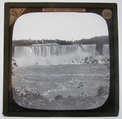 Magic lantern slide american - lantern,