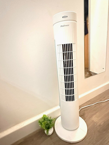Probreeze white tower fan - white, with