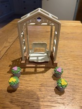 Sylvanian Families Vintage Garden Swing Set With Flowers