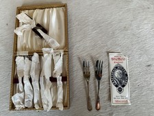 7 Vintage Electro Plated On Nickel Silver Desert Forks