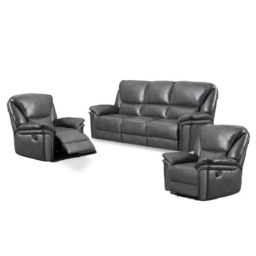 Boston grey leather aire - grey,