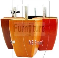 4x Solid Wood Tappered