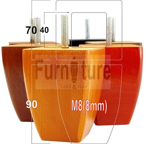 Solid wood tappered - 4x,