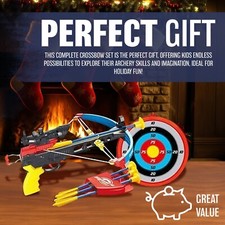 NEW CROSSBOW SET WITH ARROWS TARGET TOY GUN ARCHERY XMAS FUN SHOOTING GAME KIDS