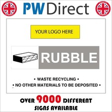 Sign rubble recycling waste - sign,
