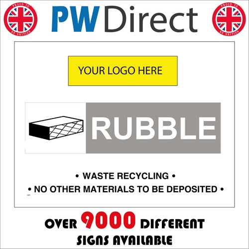 Sign rubble recycling - sign, waste