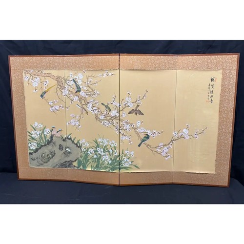 Vintage japanese byobu folding - japanese,