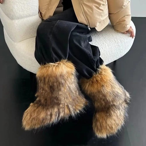 Faux fur boots for - faux, women