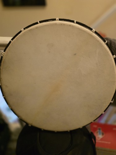 12in wood frame drum rope - wood,
