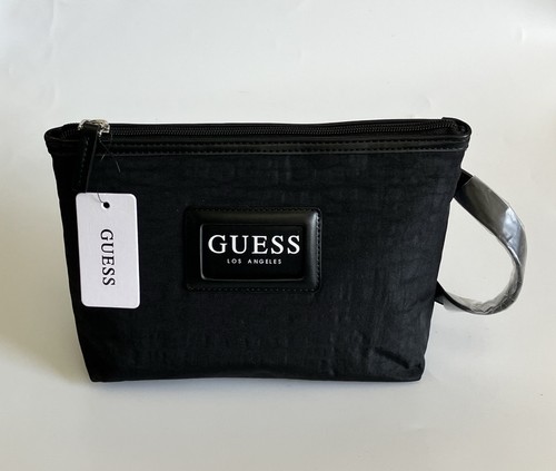 Guess black monogram cosmetics - black,
