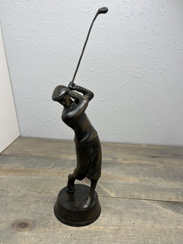 Vintage golfer bronze - vintage,