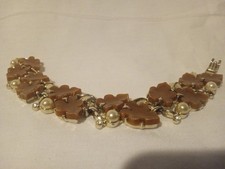 Vintage Brown/ Faux Pearl/