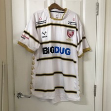Gloucester Rugby Away Shirt 2023/24 White XXL  Oxen Jersey 150 Years Anniversary