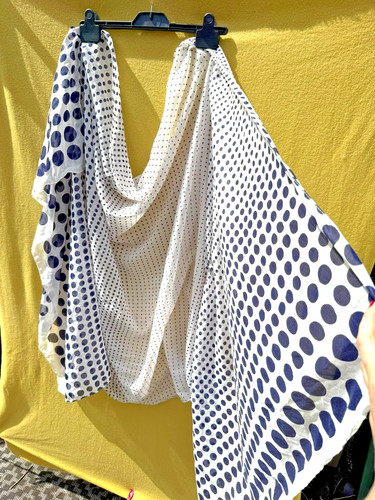 Large lightweight white scarf