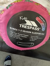 2 x Trespass Go Further Sleeping Bags Adult Mummy 2-3 Season Camping Hiking