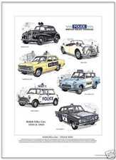 BRITISH POLICE CARS 1950s &