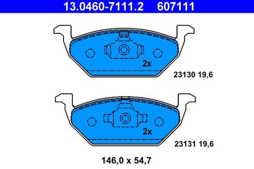 Disc brake pad set ate - set,