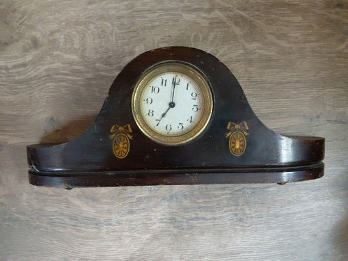 Mantel clock wooden - mantel,