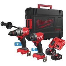 Milwaukee M18ONEPP2A3-502X 18V Fuel Brushless Combi Drill & Impact Driver kit