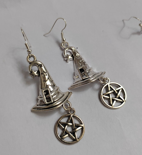 Witch hat and broomstick