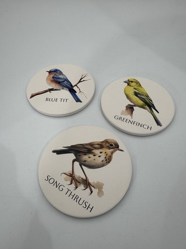 Ceramic coasters birds - coasters,