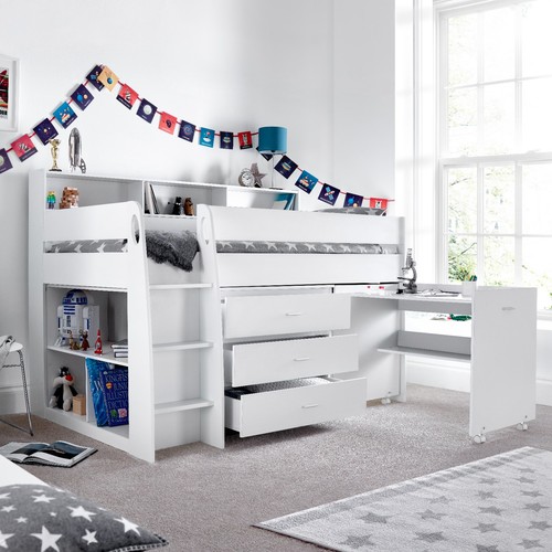 Ersa white mid - white, bed