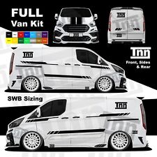 Stickers For Ford Transit Custom SWB L1 Side Stripes Decals Graphics KIT Bonnet
