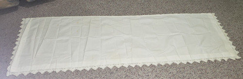 White linen altar table cover - white,