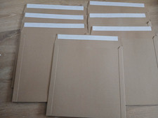 7 X BROWN LP 12" VINYL / DOCUMENT/PHOTO CARD MAILERS  PEEL & SEAL ENVELOPES  NEW