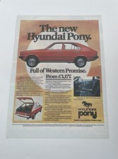 Hyundai Pony Advert from 1982 -  Original Ad Advertisement