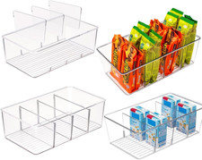 4 Pcs Clear Pantry Organizers