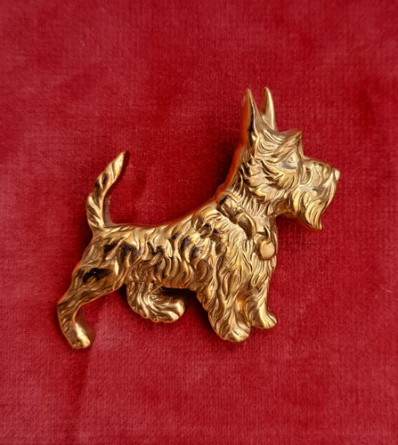 Scottie dog brooch cute - dog,