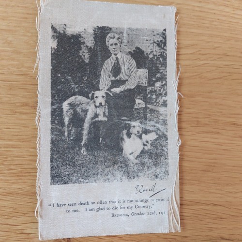 Postcard silk edith cavell - postcard,