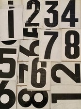 Vintage 80s-90s Rally & Classic Car Numbers Plastic Card & Stickers Set 1-8