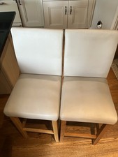 Pair Of Cream Breakfast Stools