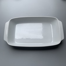 Vintage Airedale Porcelain Large White Rectangle Serving Dish