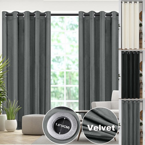 Velvet single door curtains - door,