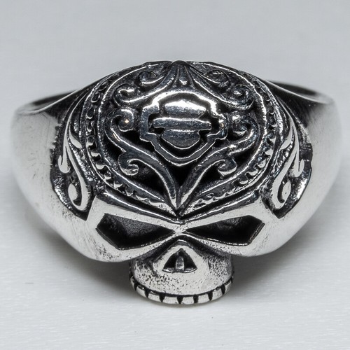 Skull ring biker logo 925 - ring,