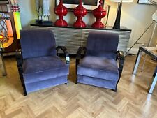 Hughes Chevalier Liberty Armchair Purple Velvet & Piano Black arms rrp £3982 2/2