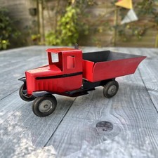 TRIANG TOYS TIP LORRY OOO PRESSED STEEL 18CM LONG 2801/6056 REPAINTED 1930s/40s